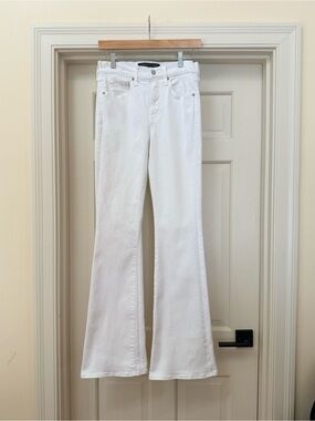 Veronica Beard High Rise White Flare Jeans (Size 27 / 4)